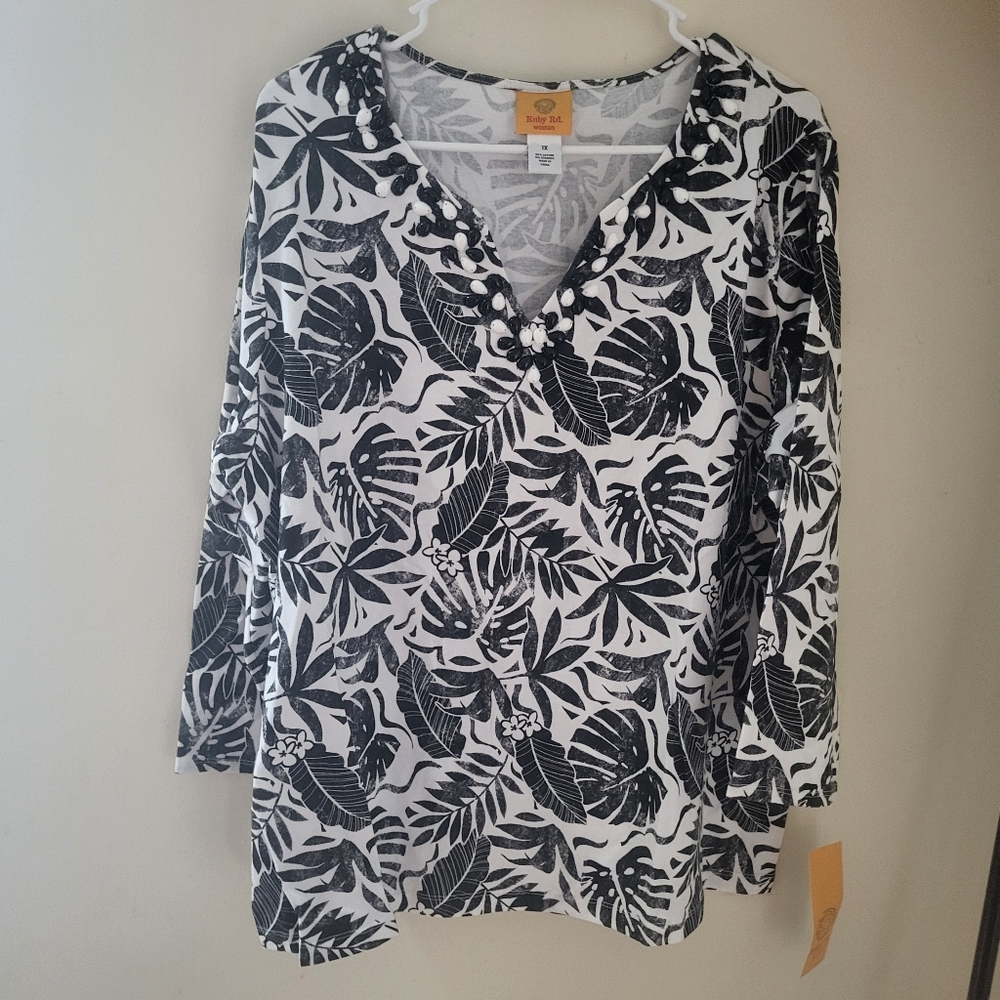 Ruby Rd Top Size 1X Nwt